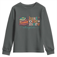 Just One More Chapter Youth Sweatshirt Cute Pastel Bookworm Girl Reader - Wonder Print Shop