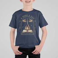 Fantasy Book Lover T Shirt For Kid A Book A Day Keeps The Mental Breakdown Away - Wonder Print Shop