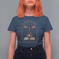 Fantasy Book Lover T Shirt For Women A Book A Day Keeps The Mental Breakdown Away - Wonder Print Shop