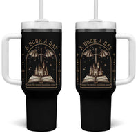 Fantasy Book Lover Tumbler With Handle A Book A Day Keeps The Mental Breakdown Away