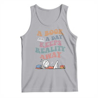 A Book A Day Keeps Reality Away Tank Top Cute Girl Book Lover - Wonder Print Shop