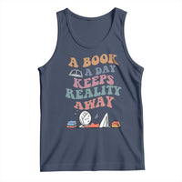 A Book A Day Keeps Reality Away Tank Top Cute Girl Book Lover - Wonder Print Shop