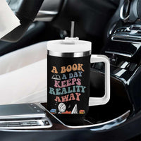A Book A Day Keeps Reality Away Tumbler With Handle Cute Girl Book Lover