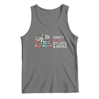 Easily Distracted By Cats And Books Tank Top Funny Book Lover Gift - Wonder Print Shop
