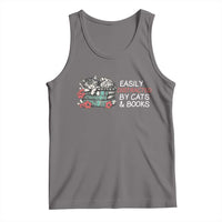 Easily Distracted By Cats And Books Tank Top Funny Book Lover Gift - Wonder Print Shop