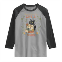 Cute Bookworm Gift Raglan Shirt Easily Distracted By Cats And Books - Wonder Print Shop