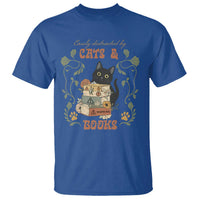 Cute Bookworm Gift T Shirt Easily Distracted By Cats And Books - Wonder Print Shop