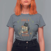 Cute Bookworm Gift T Shirt For Women Easily Distracted By Cats And Books - Wonder Print Shop