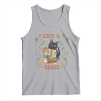 Cute Bookworm Gift Tank Top Easily Distracted By Cats And Books - Wonder Print Shop