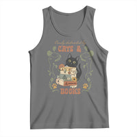 Cute Bookworm Gift Tank Top Easily Distracted By Cats And Books - Wonder Print Shop