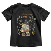 Cute Bookworm Gift Toddler T Shirt Easily Distracted By Cats And Books - Wonder Print Shop