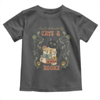Cute Bookworm Gift Toddler T Shirt Easily Distracted By Cats And Books - Wonder Print Shop