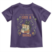Cute Bookworm Gift Toddler T Shirt Easily Distracted By Cats And Books - Wonder Print Shop