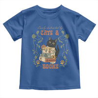 Cute Bookworm Gift Toddler T Shirt Easily Distracted By Cats And Books - Wonder Print Shop