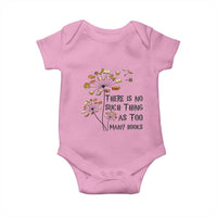 Funny Bookworm Saying Baby Onesie There Is No Such Thing As Too Many Books - Wonder Print Shop