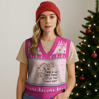 Funny Bookworm Saying V-Neck Knit Sweater Vest There Is No Such Thing As Too Many Books - Wonder Print Shop