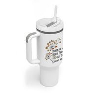 Funny Bookworm Saying Tumbler With Handle There Is No Such Thing As Too Many Books