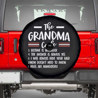 The Grandma Code Spare Tire Cover Humorous Grandmother Rules Graphic
