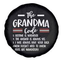The Grandma Code Spare Tire Cover Humorous Grandmother Rules Graphic