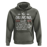 The Grandma Code Hoodie Humorous Grandmother Rules Graphic