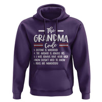 The Grandma Code Hoodie Humorous Grandmother Rules Graphic