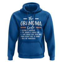 The Grandma Code Hoodie Humorous Grandmother Rules Graphic