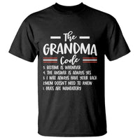 The Grandma Code T Shirt Humorous Grandmother Rules Graphic