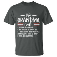 The Grandma Code T Shirt Humorous Grandmother Rules Graphic