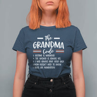 The Grandma Code T Shirt For Women Humorous Grandmother Rules Graphic