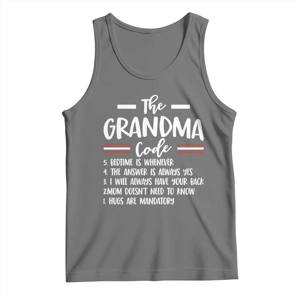The Grandma Code Tank Top Humorous Grandmother Rules Graphic