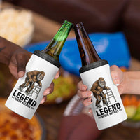 Funny Old Bigfoot Retirement Gift 4 in 1 Can Cooler Tumbler Legend Never Retires