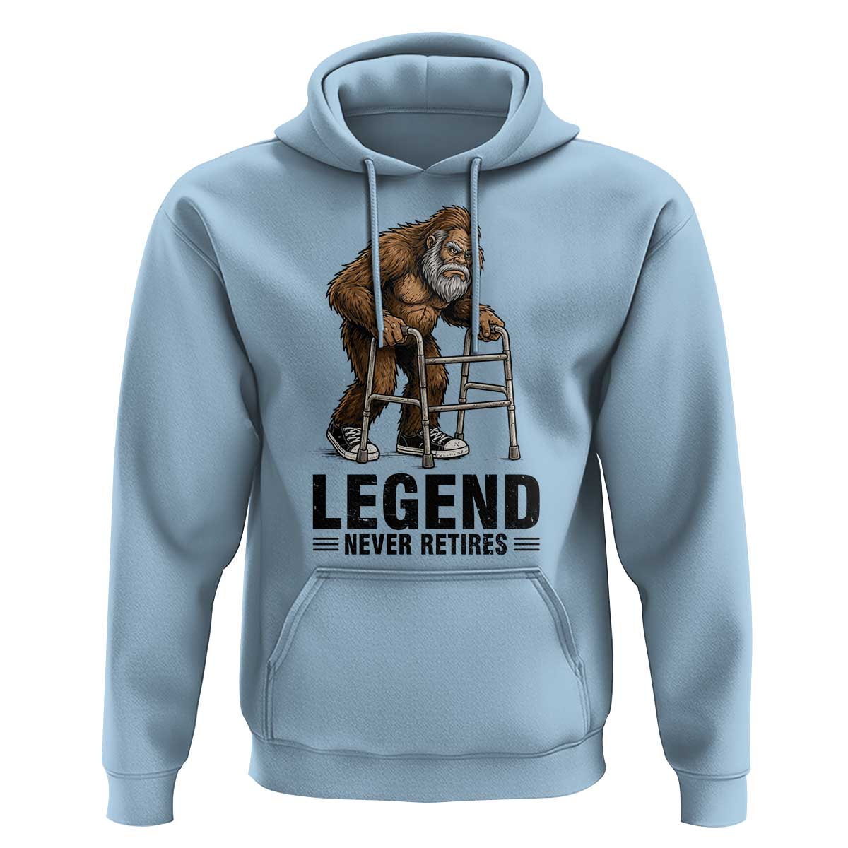Funny Old Bigfoot Retirement Gift Hoodie Legend Never Retires