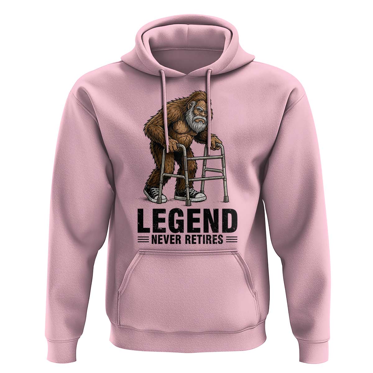 Funny Old Bigfoot Retirement Gift Hoodie Legend Never Retires