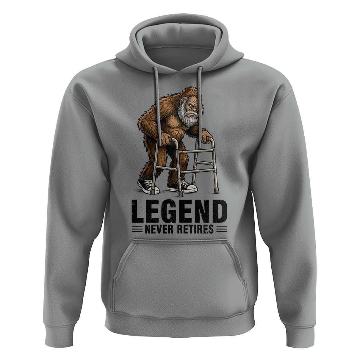 Funny Old Bigfoot Retirement Gift Hoodie Legend Never Retires