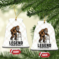 Funny Old Bigfoot Retirement Gift Ceramic Ornament Legend Never Retires