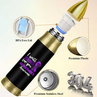 Alzheimers Caregiver Support Purple Ribbon Bullet Tumbler I Will Remember For You