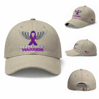 Alzheimers Warrior Baseball Cap Purple Ribbon Angel Wings Memory Support Gift
