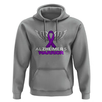 Alzheimers Warrior Hoodie Purple Ribbon Angel Wings Memory Support Gift