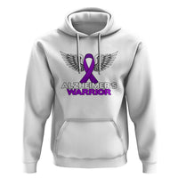 Alzheimers Warrior Hoodie Purple Ribbon Angel Wings Memory Support Gift