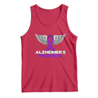 Alzheimers Warrior Tank Top Purple Ribbon Angel Wings Memory Support Gift