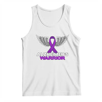 Alzheimers Warrior Tank Top Purple Ribbon Angel Wings Memory Support Gift