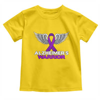 Alzheimers Warrior Toddler T Shirt Purple Ribbon Angel Wings Memory Support Gift