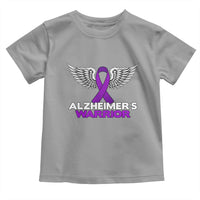 Alzheimers Warrior Toddler T Shirt Purple Ribbon Angel Wings Memory Support Gift