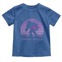 Vintage Bigfoot Alzheimers Awareness Toddler T Shirt Purple Ribbon Support Graphic