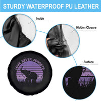 Alzheimer's Awareness Support Spare Tire Cover Vintage Elephant Love Never Forgets