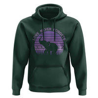 Alzheimer's Awareness Support Hoodie Vintage Elephant Love Never Forgets