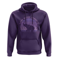 Alzheimer's Awareness Support Hoodie Vintage Elephant Love Never Forgets