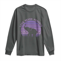 Alzheimer's Awareness Support Long Sleeve Shirt Vintage Elephant Love Never Forgets