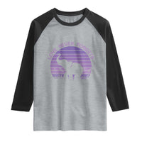 Alzheimer's Awareness Support Raglan Shirt Vintage Elephant Love Never Forgets