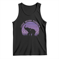 Alzheimer's Awareness Support Tank Top Vintage Elephant Love Never Forgets